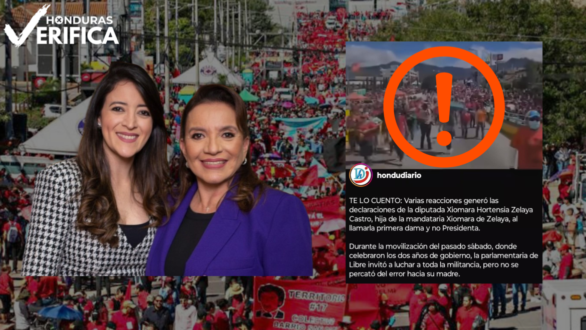 Fuera de contexto, la Pichu Zelaya no llamó "Primera Dama" a Xiomara Castro