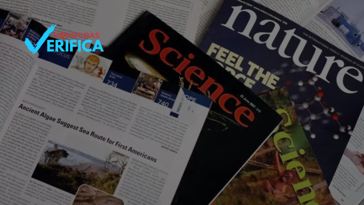 Portada e interior de revistas científicas