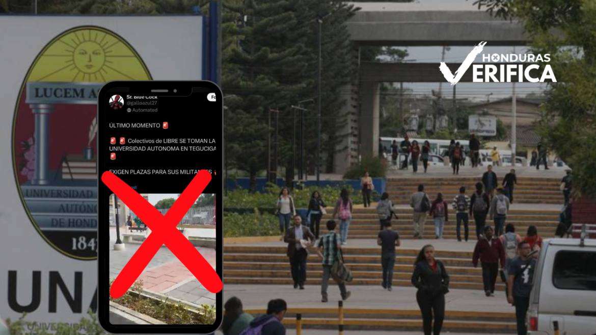 Foto de la entrada de la UNAH