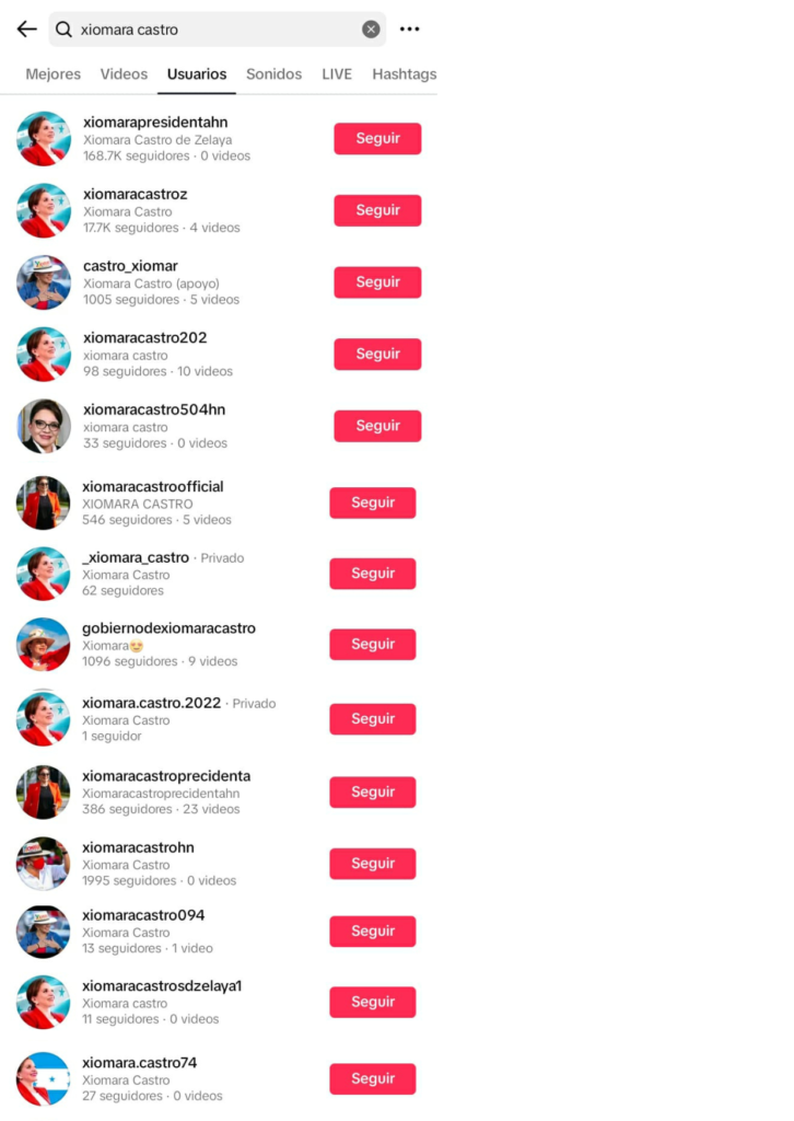 Cuentas de TikTok