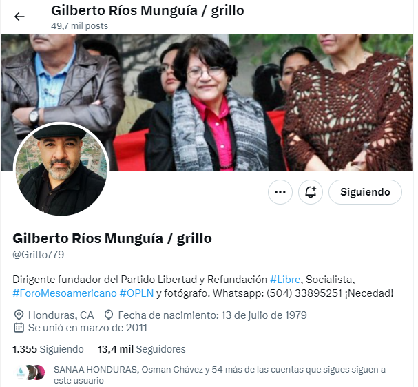 Perfil Gilberto Ríos