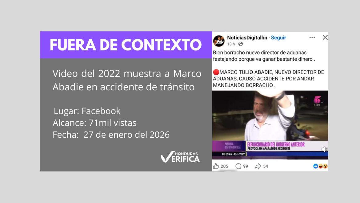 Video muestra accidente de Marco Tulio